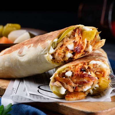 chicken shawarma wrap sandwish lebanese